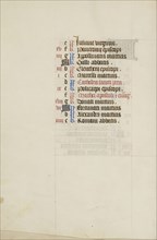 Calendar Page; Bruges, illuminated, Belgium; 1450s; Tempera colors, gold leaf, gold paint, and ink on parchment; Leaf: 26.4