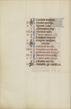 Calendar Page; Bruges, illuminated, Belgium; 1450s; Tempera colors, gold leaf, gold paint, and ink on parchment