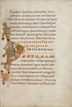 Decorated Initial P; or Reichenau, Germany; late 10th century; Tempera colors, gold paint, silver paint, and ink on parchment