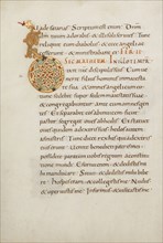 Decorated Initial D; Saint Gall, Switzerland; late 10th century; Tempera colors, gold paint, silver paint, and ink on parchment