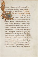 Decorated Initial L; Saint Gall, Switzerland; late 10th century; Tempera colors, gold paint, silver paint, and ink on parchment
