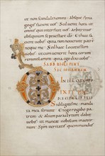 Decorated Initial D; Saint Gall, Switzerland; late 10th century; Tempera colors, gold paint, silver paint, and ink on parchment