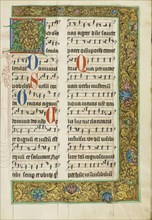 Decorated Initial D; Westphalia, Germany; about 1500 - 1505; Tempera colors, gold paint, and ink on parchment; Leaf: 38.7 x 27.9