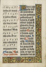 Decorated Text Page; Westphalia, Germany; about 1500 - 1505; Tempera colors, gold paint, and ink on parchment; Leaf: 38.7 x 27.9