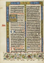 Decorated Initial S; Westphalia, Germany; about 1500 - 1505; Tempera colors, gold paint, and ink on parchment; Leaf: 38.7 x 27.9