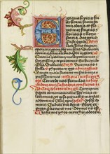 Decorated Initial E; Workshop of Valentine Noh, Bohemian, active 1470s, Prague, Bohemia, Czech Republic; about 1470 - 1480