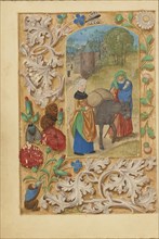 The Flight into Egypt; Master of the Dresden Prayer Book or workshop, Flemish, active about 1480 - 1515, Bruges, Belgium