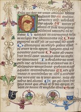 Decorated Initial E; Salzburg, Austria; about 1485; Tempera colors, gold leaf, and ink on parchment; Leaf: 17.6 x 13 cm