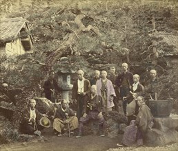 Group of Tycoon's Officers; Felice Beato, 1832 - 1909, Japan; 1866 - 1867; Hand-colored Albumen silver