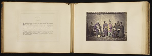 Street Actors; Felice Beato, 1832 - 1909, Japan; 1866 - 1867; Hand-colored Albumen silver print