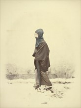 Woman in Winter Dress; Felice Beato, 1832 - 1909, Japan; 1866 - 1867; Hand-colored Albumen silver print