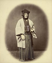 Officer in Winter Dress; Felice Beato, 1832 - 1909, Japan; 1866 - 1867; Hand-colored Albumen silver print