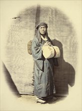 Priest Traveling; Felice Beato, 1832 - 1909, Japan; 1866 - 1867; Hand-colored Albumen silver print