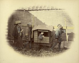 Norimono or Sedan Chair; Felice Beato, 1832 - 1909, Japan; 1866 - 1867; Hand-colored Albumen silver print