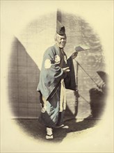 Mansai,  or Wandering Actors; Felice Beato, 1832 - 1909, Japan; 1866 - 1867; Hand-colored Albumen silver