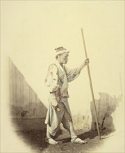 Fusiyama Pilgrim; Felice Beato, 1832 - 1909, Japan; 1866 - 1867; Hand-colored Albumen silver print