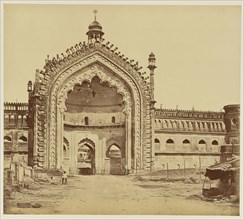 The Rounee Dunvaya or Gateway of Constantinople, Lucknow; Felice Beato, 1832 - 1909, India; 1858; Albumen