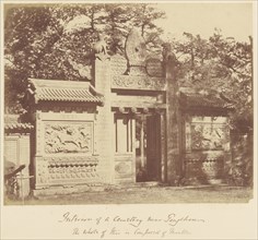 Interior of a Cemetery Near Pongchow; Felice Beato, 1832 - 1909, China; 1860; Albumen silver print