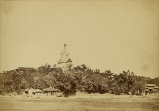 Great Pagoda in Gardens of Imperial Winter Palace; Felice Beato, 1832 - 1909, China; 1860; Albumen silver