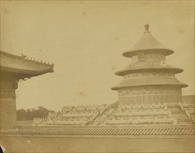 Temple of Heaven, Pekin; Felice Beato, 1832 - 1909, China; 1860; Albumen silver print