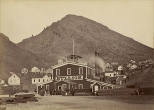 The Bullion Mine, Virginia City, Nevada; Carleton Watkins, American, 1829 - 1916, Virginia City, Nevada, Storey, United States