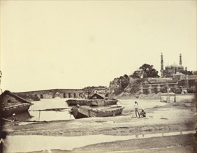 The Stone Bridge, and Our New Fortifications, Lucknow; Felice Beato, 1832 - 1909, Henry Hering, British