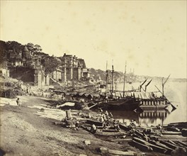 General View of the Benares from the River; Felice Beato, 1832 - 1909, Henry Hering, 1814 - 1893