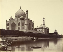 The Taj Mahal from the River; Felice Beato, 1832 - 1909, Henry Hering, 1814 - 1893, India