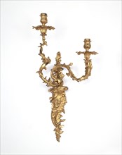 Wall Light; French; about 1735; Gilt bronze; 63.8 × 29 × 19.7 cm, 25 1,8 × 11 7,16 × 7 3,4 in