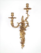 Wall Light; French; about 1735; Gilt bronze; 61.3 × 26.7 × 21.6 cm, 24 1,8 × 10 1,2 × 8 1,2 in