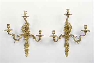 Pair of Wall Lights; Attributed to André-Charles Boulle, French, 1642 - 1732, master before 1666, Paris, France; about 1715