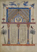 Canon Table Page; T'oros Roslin, Armenian, active 1256 - 1268, T'oros Roslin, Armenian, active 1256 - 1268, Hromklay, Armenia
