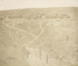 Woronzoff Ravine. The Road to the Trenches; James Robertson, English, 1813 - 1888, Attributed to Felice Beato English, born