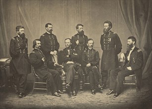 Sherman and His Generals; George N. Barnard, American, 1819 - 1902, New York, United States; negative about 1865; print 1866