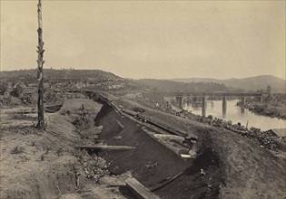Defenses of the Etawah Bridge; George N. Barnard, American, 1819 - 1902, New York, United States; negative about 1865; print