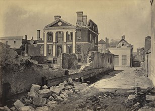 Ruins of the Pinckney Mansion, Charleston, South Carolina; George N. Barnard, American, 1819 - 1902, New York, United States