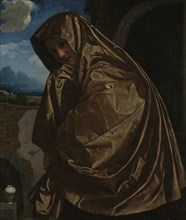 Saint Mary Magdalen at the Sepulchre; Giovanni Girolamo Savoldo, Italian, Lombard, about 1480 - after 1548, Italy; about 1530s