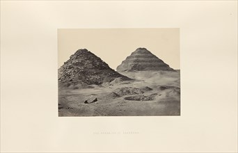 The Pyramids of Sakkarah; Francis Frith, English, 1822 - 1898, Giza, Egypt; 1856; Albumen silver print