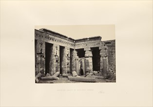Interior Court of Medinet-Habou, Thebes; Francis Frith, English, 1822 - 1898, Thebes, Egypt; 1857; Albumen silver print