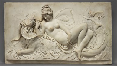 Venus Reclining on a Sea Monster with Cupid and a Putto; John Deare, English, 1759 - 1798, Great Britain; 1787,88 - 1790
