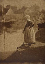 Dutch Girl in Landscape; Heinrich Kühn, Austrian, born Germany, 1866 - 1944, Austria; 1908; Gum bichromate print; 76.8 x 54.6