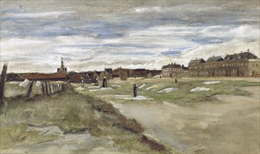 Bleaching Ground at Scheveningen; Vincent van Gogh, Dutch, 1853 - 1890, 1882; Watercolor heightened with white gouache