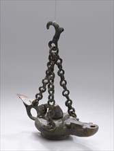 Roman Lamp; Roman Empire; 1st century B.C. - 1st century A.D; Bronze; 24 cm, 9 7,16 in