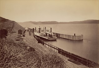 The Ferryboat  Solano; Carleton Watkins, American, 1829 - 1916, Porta Costa off San Pablo Bay, California, United States