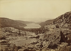 Donner Lake, C.P.R.R; Carleton Watkins, American, 1829 - 1916, United States; about 1880; Albumen silver print