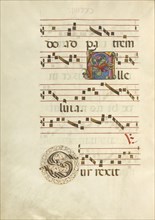 Decorated Initial A; Decorated Initial S; Northern Italy, Italy; about 1460 - 1480; Tempera colors and gold leaf on parchment