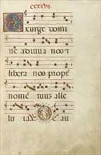 Decorated Initial E; Decorated Initial D; Northern Italy, Italy; about 1460 - 1480; Tempera colors and gold leaf on parchment