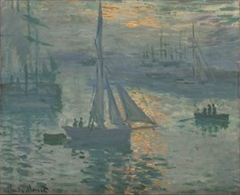 Sunrise, Marine, Claude Monet, French, 1840 - 1926, France; March or April 1873; Oil on canvas; 50.2 × 61 cm, 19 3,4 × 24 in