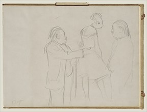 Sketches of a Ballet Master; Edgar Degas, French, 1834 - 1917, about 1877; Graphite