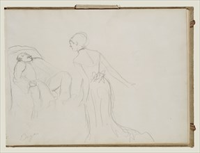 Café Concert Rehearsal; Edgar Degas, French, 1834 - 1917, about 1877; Graphite